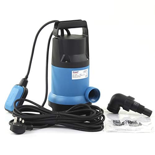 Image of 400W Electric Submersible Water Pump, Clean and Dirty Water Pump for Garden Pond, Pools, and Ditches, 7500 L/H Lift 5m Heavy Duty