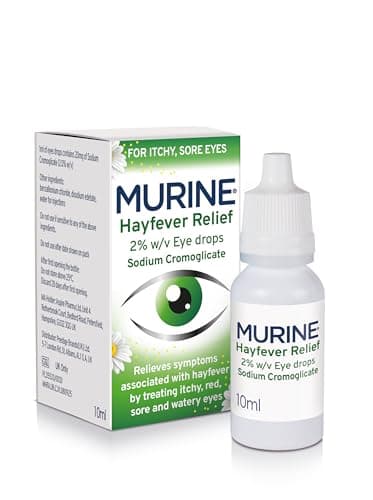 Image of Murine Hayfever Relief 2% w/v Eye Drops, Hayfever Treatment for Itchy, Red, Sore and Watery Eyes, Anti-Allergy Eye Drops, 10ml