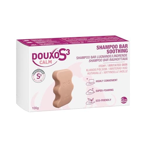 Image of DOUXO S3 Calm Itch Relief Shampoo Bar for Dogs & Cats – Soothes Sensitive, Irritated Skin, Supports Skin Barrier, Hydrates & Cleanses Gently – Vet Recommended and Clinically Proven