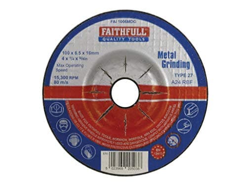 Image of Faithfull FAI1006MDG Metal Grinding Disc Depressed Centre 100 x 6.5 x 16