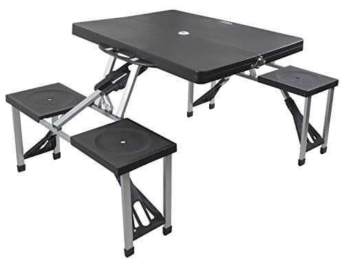 Image of Andes Plastic Folding Camping/Picnic Outdoor Table & Chair Set