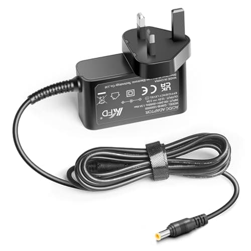 Image of KFD 12V Power Adapter for Arris Freesat 4K Recordable TV Box 500GB 1TB 2TB UHD-4X-1000 UHD-4X-500, HUMAX HDR-1100S Freesat HD TV Satellite Receivers Humax Aura UHD 4K Freeview Recorder Charger Cable