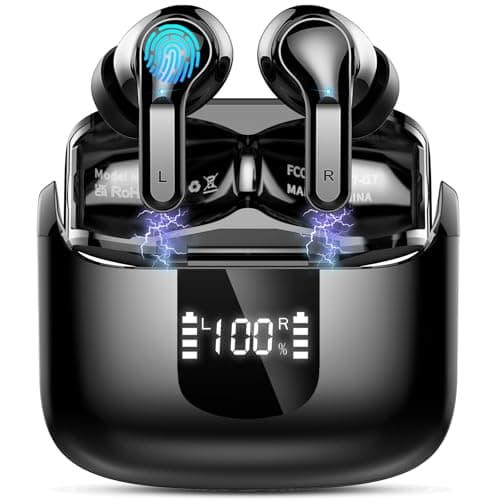 Image of Wireless Earbuds, 6D-Stereo 2026 Bluetooth 5.4 Headphones, 50Hrs Deep Bass Ear Bud, 4 ENC Noise Cancelling Mic Wireless Earphones in Ear, USB-C Fast Charging, IP-X7 Waterproof Headset for Android iOS