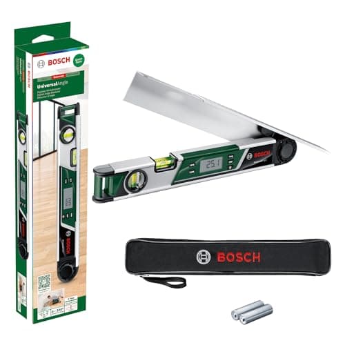 Image of Bosch Digital Angle Finder UniversalAngle (Measure and Transfer Angles up to 220° Precisely, with Integrated Calculation Function for mitre Angles, in Cardboard Box)