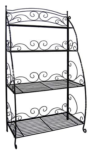 Image of VegTrug Folding Plant Stand 4 Shelf, Black (PSB-04 UK)