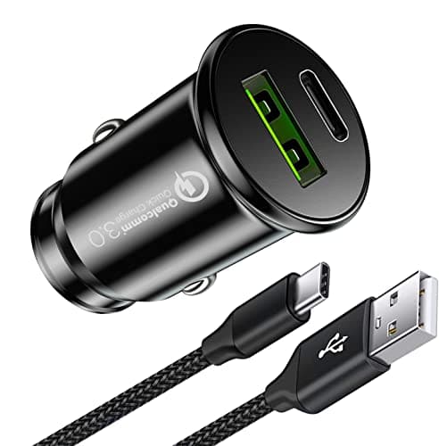 Image of Car Charger 18W For Samsung Galaxy Z Flip 7 FE 6 5 4 3/Z Fold 7 6 5 4 3/S26/S26 Ultra/S25 FE/S25+/S25 ULTRA EDGE/A55/S23 S22 S24 FE Plus Fast Charging Cigarette Lighter Adapter With Cable