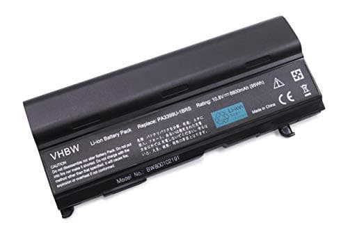Image of vhbw Battery Replacement for Toshiba PA3399U-1BAS, PA3399U-1BRS, PA3399U-2BAS, PA3399U-2BRS for Laptop (8800mAh, 10.8V, Li-Ion)