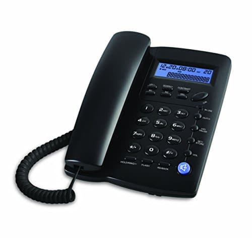 Image of Ornin Y043 Corded Telephone with Speaker, Display, Basic Calculater and Caller ID(Black)