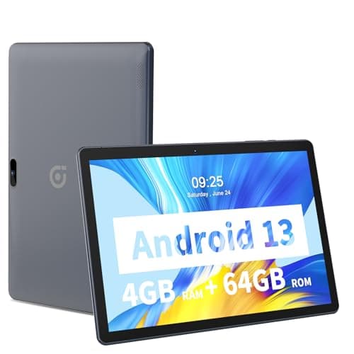 Image of PRITOM 10 inch Android WiFi Tablet, 64GB ROM, 1024GB Expand, Quad Core Processor, HD IPS Screen, 6000mAh Battery, Dual Camera, WiFi, Bluetooth, Tablet