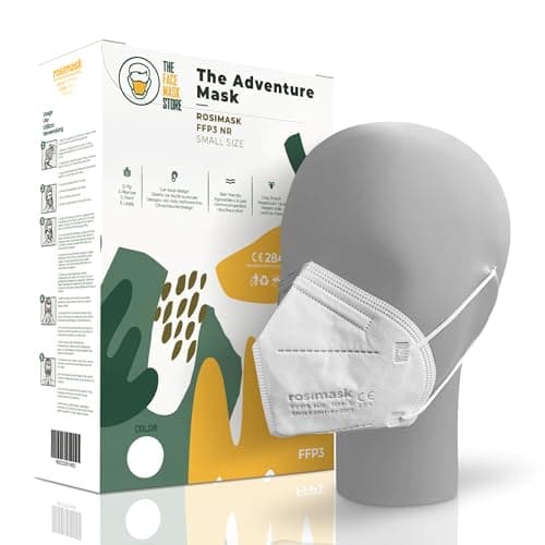 Image of The Adventure Face Mask – FFP3 Certified Respirator with Ear Loops, Compact Fit for Smaller Faces, Box of 10, White