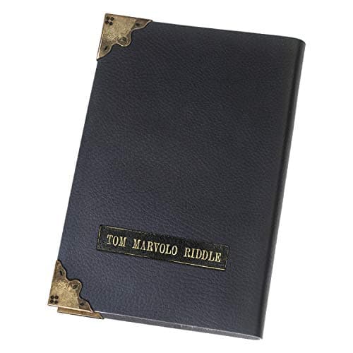 Image of The Noble Collection Harry Potter Tom Riddle Diary - 8in (21cm) Journal Diary Replica - Includes Blank Pages & Metal Corner Plates - Harry Potter Film Set Movie Props Gifts Stationery