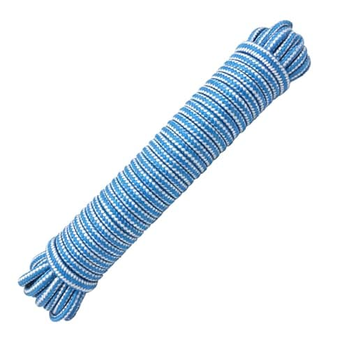 Image of HUtzpah polypropylene rope (6mm 20m Blue) – light versatile braided rope Suitable for outdoor DIY crafts garden boats fixing camping – highly resistant and abrasion resistant