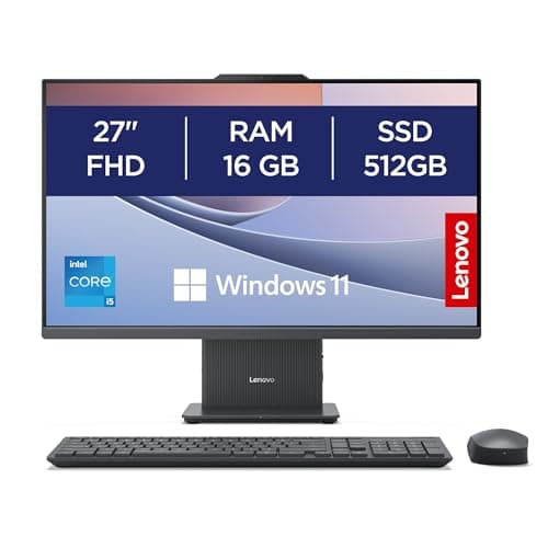 Image of Lenovo IdeaCentre AIO Gen 9 | All-in-One Desktop PC | 27 inch Full HD | Intel Core i5-13420H | 16 GB RAM | 512 GB SSD | Wi-Fi 6 | Windows 11 Home | Wireless EOS Keyboard and Mouse | Luna Grey |
