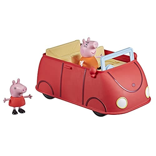 Image of Peppa Pig Peppa’s Adventures Peppa’s Family Red Car Preschool Toy, Speech and Sound Effects, Includes 2 Figures, for Ages 3 and Up