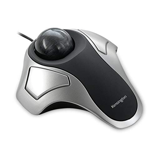 Image of Kensington Orbit TrackBall - Wired Ergonomic TrackBall Mouse for PC, Mac and Windows with Ambidextrous Design, Optical Tracking & 40 mm Ball – Space Grey (64327EU), Silver