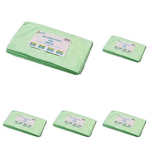 Image of 2WORK Green 400x400mm Microfibre Cloth (Pack of 50) 101161GN