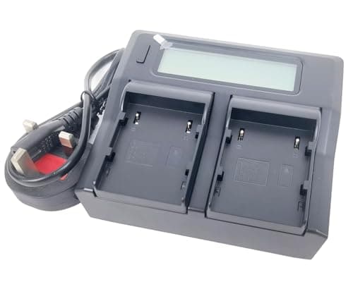 Image of Quick/Fast Dual LCD-Display Battery Charger for Canon BP-A30 BP-A60 BP-A65 BP-A90 CG-A10 CG-A20 EOS C200 C200B C220B; C300 Mark II/III C500 C500 Mark II; EOS C70 C700 Camera XF605 XF705