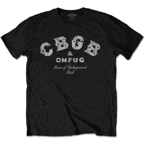 Image of CBGB Classic Logo Official Tee T-Shirt Mens Unisex (Small) Black