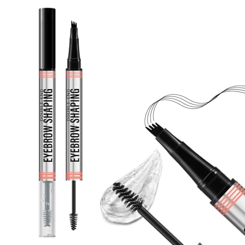Image of Boobeen 2-in-1 Eyebrow Pencil and Clear Brow Gel Wax, Microfine Eyebrow Pencil and Styling Kit, Natural Brow Shape