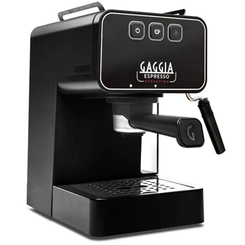 Image of Gaggia Espresso Evolution Manual Coffee Machine and Cappuccino Maker with Milk Frother, Stone Black