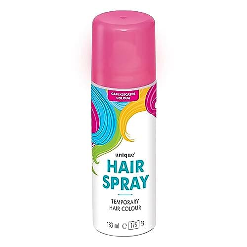 Image of Neon Pink Temporary Hair Spray (4.5 fl. oz) 1 Count - Easy-to-Use Colorful Hair Styling for Festivals, Parties, and Events