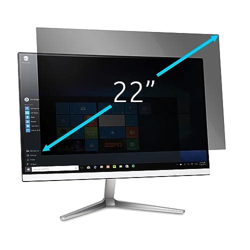 Image of Kensington Monitor Privacy Screen Filter, 2-Way Removable Protector for 22" 16:10 Monitors, Anti Glare Coating, Reversible Screen Cover with Blue Light Reduction to Prevent Eye Strain (628336)