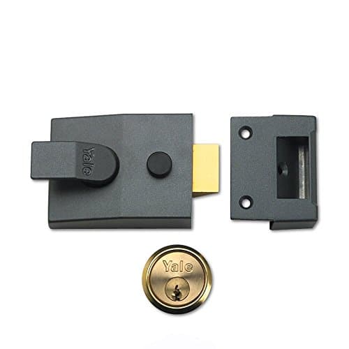 Image of Yale Locks 89DMGPB Deadlock Nightlatch DMG Brass Cylinder 60mm Backset (Boxed)