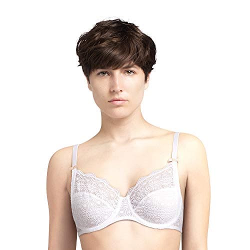 Image of Passionata Women's Georgia Super Covering Underwired Bra Full Coverage, White (Weiß 10), 36 F