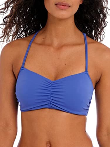 Image of Freya Jewel Cove Bralette Bikini Top Plain Azure Blue 34DD