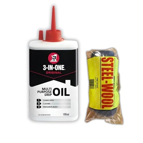 Image of 3 In 1 Multi-Purpose Drip Oil Can 100ml Bundled With Fine Grade Steel Wool For Bike Chain, Sewing Machine, Penetrating, Lubrication And Cleaning
