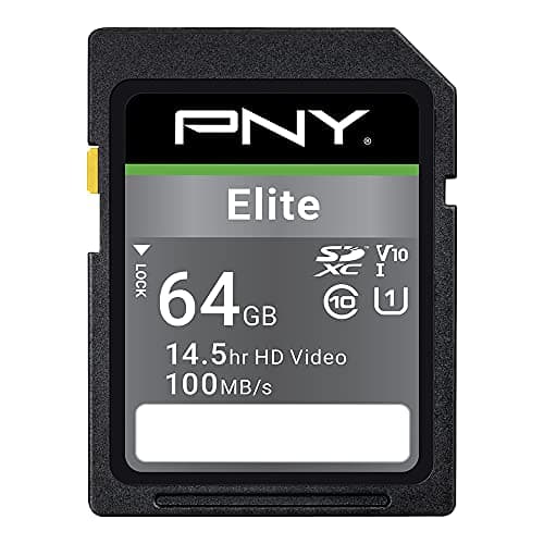 Image of PNY Elite SDXC card 64GB Class 10 UHS-I U1 100MB/s