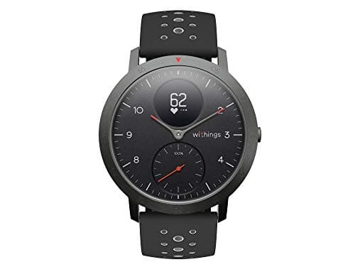 Image of Withings Steel HR Sport - Multisport hybrid Smartwatch, connected GPS, heart rate, fitness level via VO2 max, activity and sleep tracking, notifications, Black