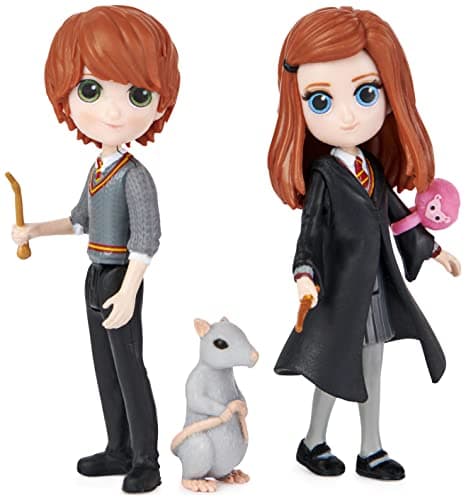 Image of Wizarding World, Magical Minis Ron and Ginny Weasley Friendship Set with Collectible Toy Figures and 2 Creatures, Kids Toys for Ages 5 and up