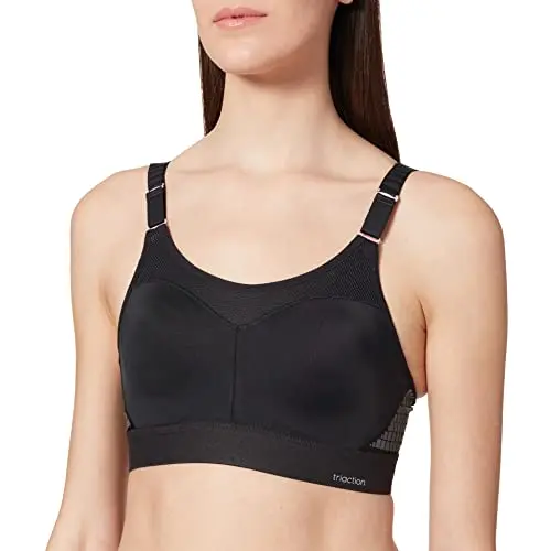 Image of Triumph Women's Triaction Control Lite W01 Sports Bra, Black (Black 0004), 40DD (Manufacturer size: 90)