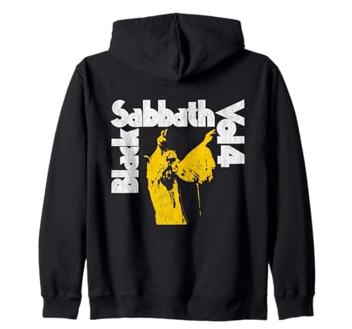 Image of Official Black Sabbath Vol 4 Album Logo Zip Hoodie