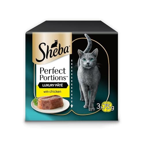 Image of Sheba Perfect Portions Cat Food Tray with Chicken in Loaf, 225 g (Pack of 8)