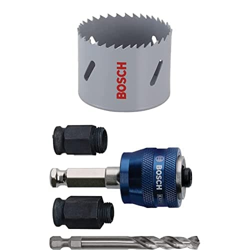 Image of Bosch Professional Hole Saw HSS Bi-metal for standard adapter (for various materials, Ø 83 mm) + 4 pcs. Power Change Plus Starter Kit Set