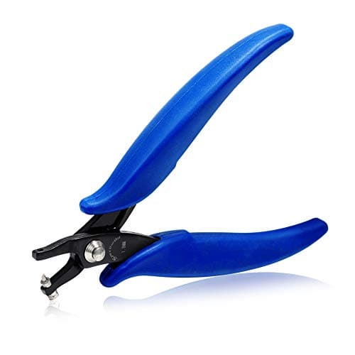 Image of SPEEDWOX Metal Hole Puncher Pliers for Jewelry Making 1.8mm Diameter Round Hole Short Jaw Punching Sheet Metal 18 Gauge Thick Hole in Silver Copper Precision Fine Pliers Beading Craft Hobby Tool