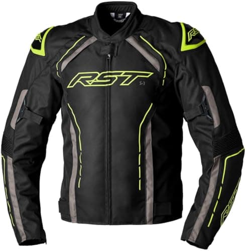 Image of RST S-1 Motorcycle Textile Jacket, black/yellow, M