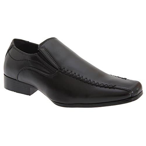 Image of US Brass Boys Raven Twin Gusset Shoes (2 UK) (Black)