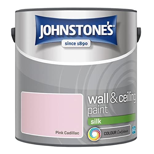 Image of Johnstone's - Wall & Ceiling Paint - Pink Cadillac - Silk Finish - Emulsion Paint - Fantastic Coverage - Easy To Apply - Dry In 1-2 Hours - 12m2 Coverage Per Litre - 2.5L
