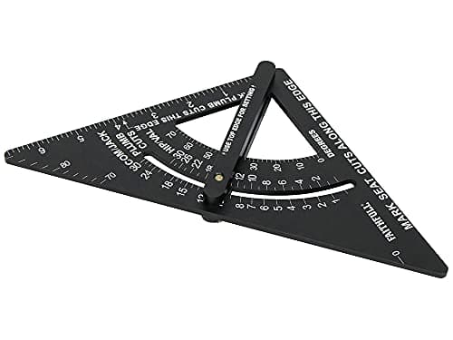 Image of Faithfull FAICSQA7CNC Prestige Adjustable Quick Roofing Square Black Aluminium 180mm (7in)