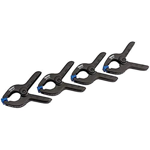 Image of Draper 82777 4 Piece 36mm Capacity Spring Clamp Set, Black