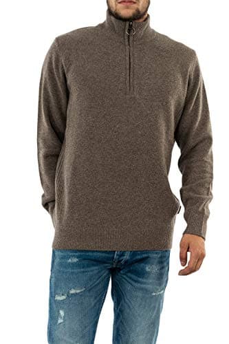Image of Barbour Winter Sweater mkn0837 ol76 Military Marl, beige, Large