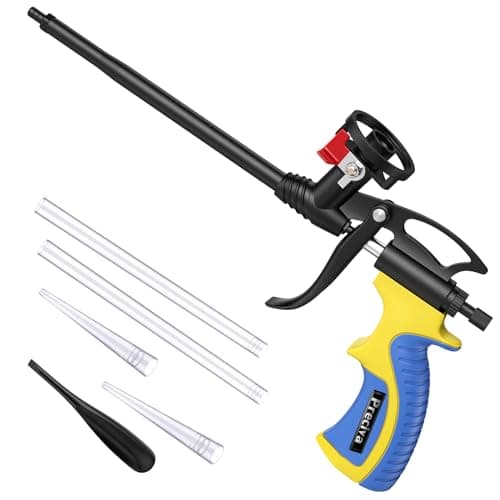 Image of Foam Gun, Preciva Expanding Foaming Gun with Valve Switch, Upgrade Anti-Clogging Dispensing Gun, Needn't Cleaner PU Expanding Heavy Duty Foam-Sprayer Application Gun for Caulking, Insulation