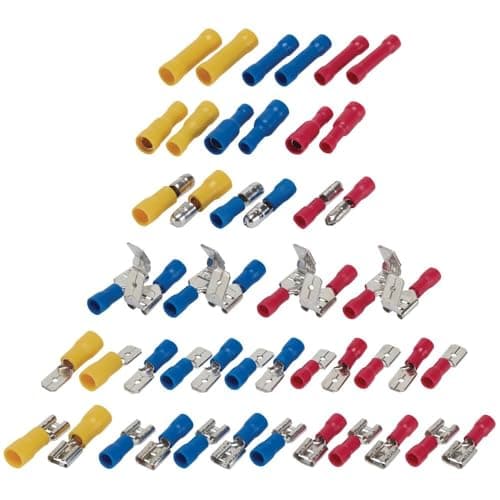 Image of Draper 50002 Assorted Electrical Terminal, 50 Pieces , Blue
