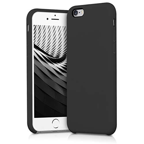 Image of kwmobile Case for Apple iPhone 6 / 6S Case - Soft Cover - Shockproof Silicone - Wireless Charging Black Matte