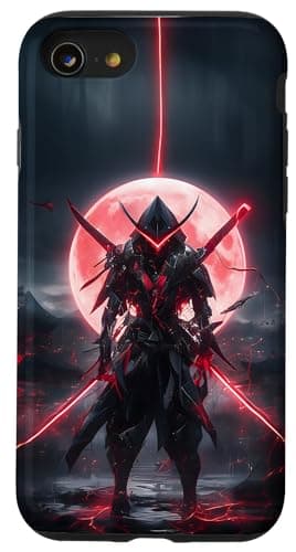 Image of Japanese Samurai Epic Majestic Bloodmoon Otaku anime manga Case for iPhone SE (2020) / 7 / 8
