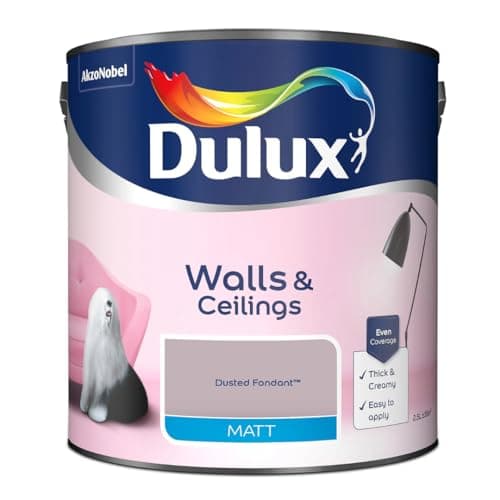 Image of Dusted Fondant Walls & Ceilings Matt Emulsion Paint 2.5L – Smooth Creamy Finish, Quick Dry, Low VOC, Easy Application for Interior Walls & Ceilings