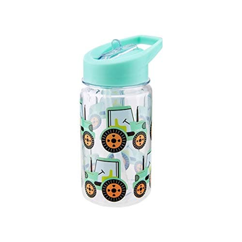 Image of Sass & Belle Drink Up Tractor Water Bottle – 400ml BPA-Free Reusable Drink Container with Straw for Boys & Girls – Leakproof, Lightweight, Fun Design for School, Sports, Travel & Picnics